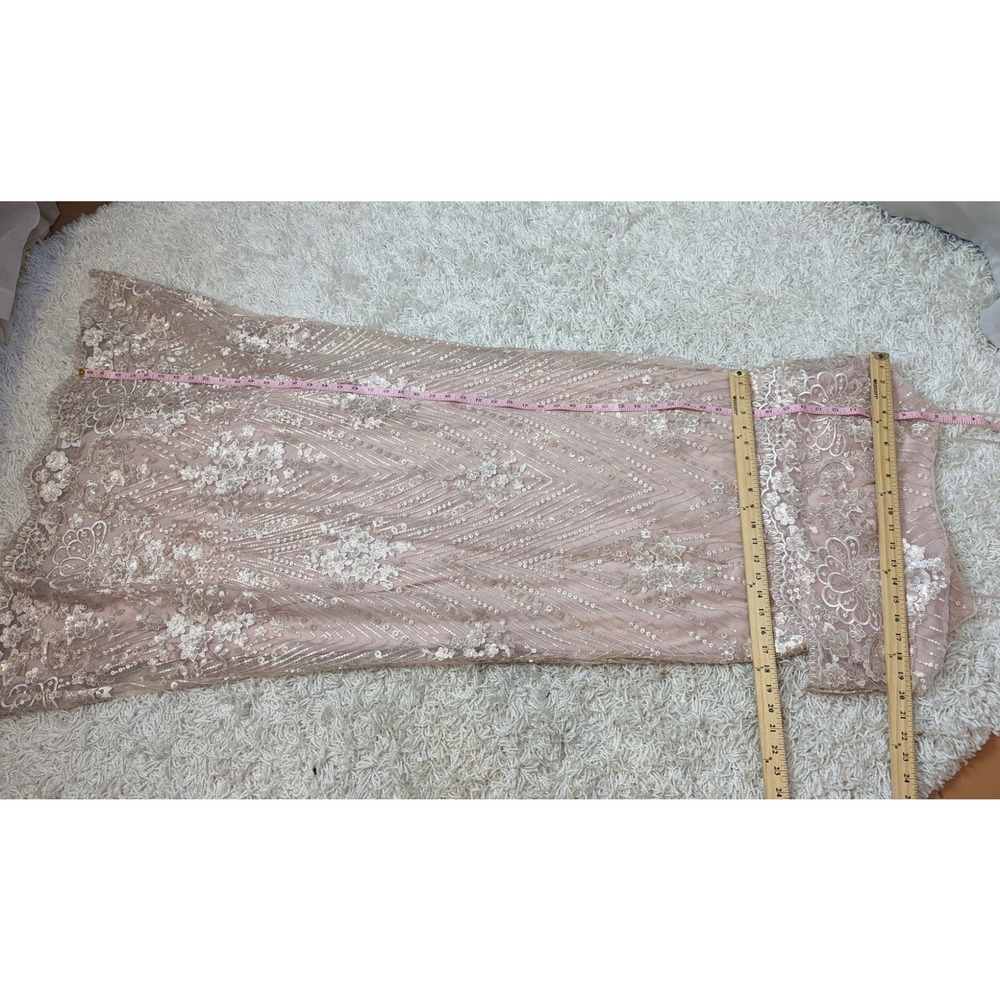 Anthropologie x BHLDN Adrianna Papell Arden Formal Dress Pink Size 14 - Picture 11 of 16